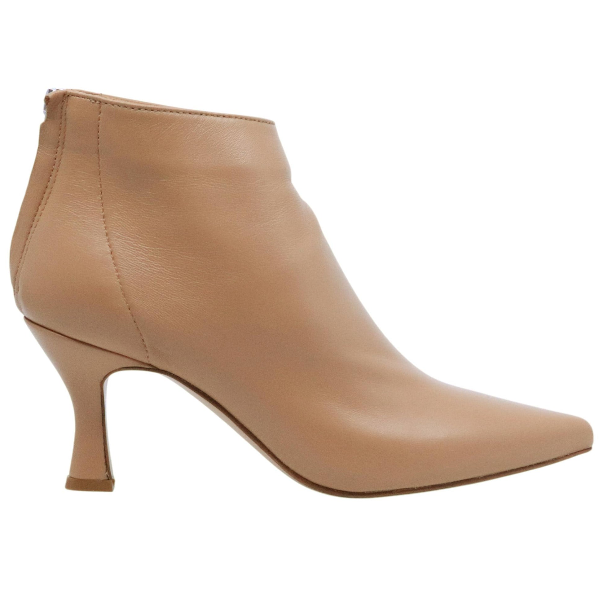 Tronchetto donna Ranyé 130 in pelle tek beige<BR/> 