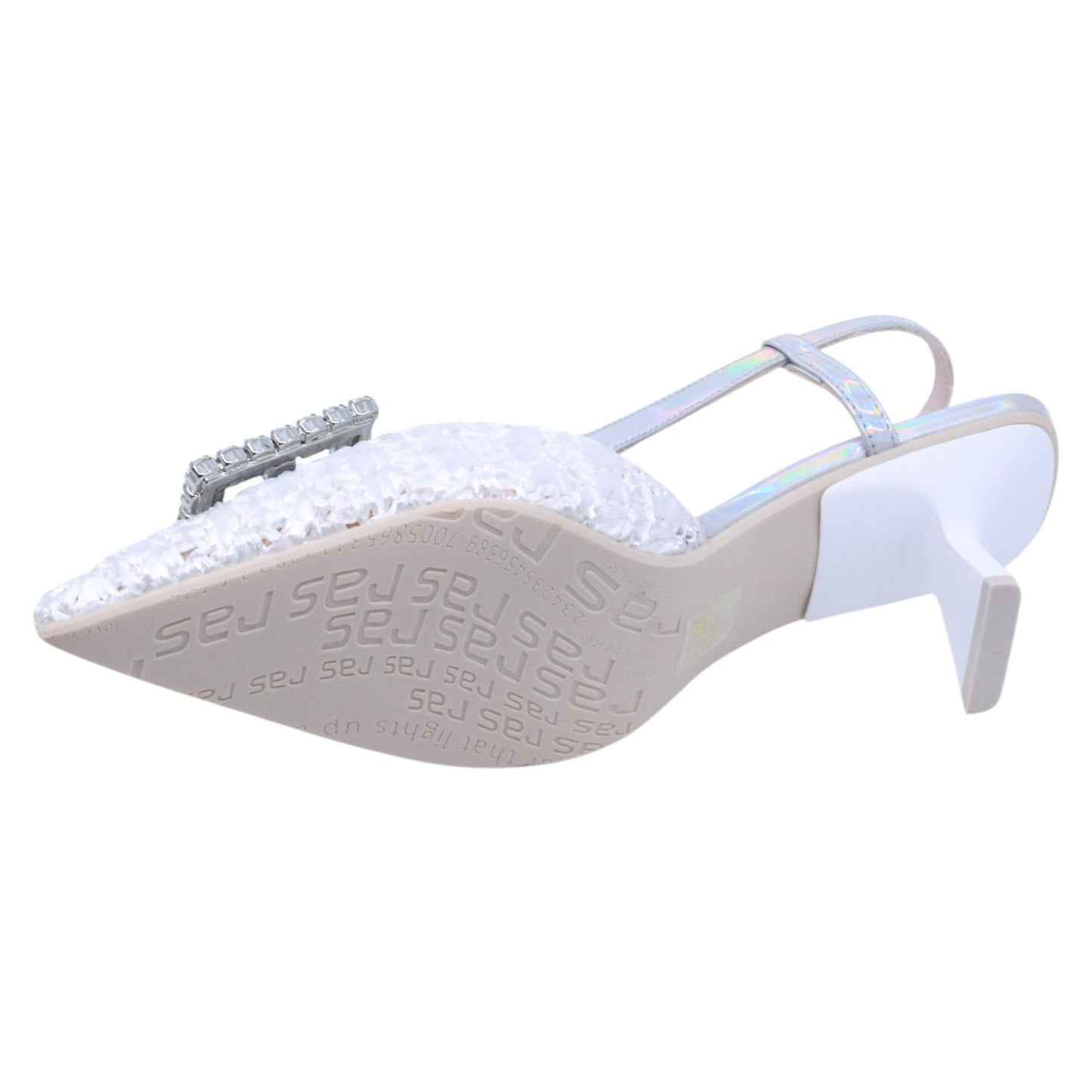 Ras 8045 slingback donna in corda bianca 