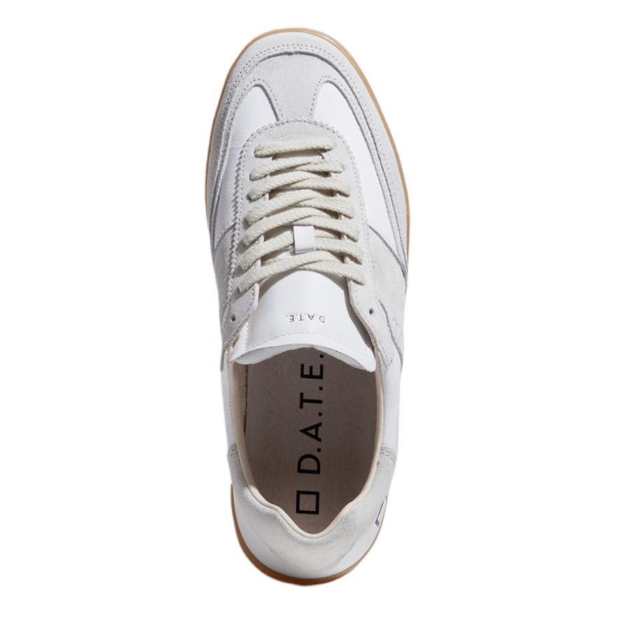 DATE Sporty Calf White SL CA WH sneaker uomo in pelle bianca 