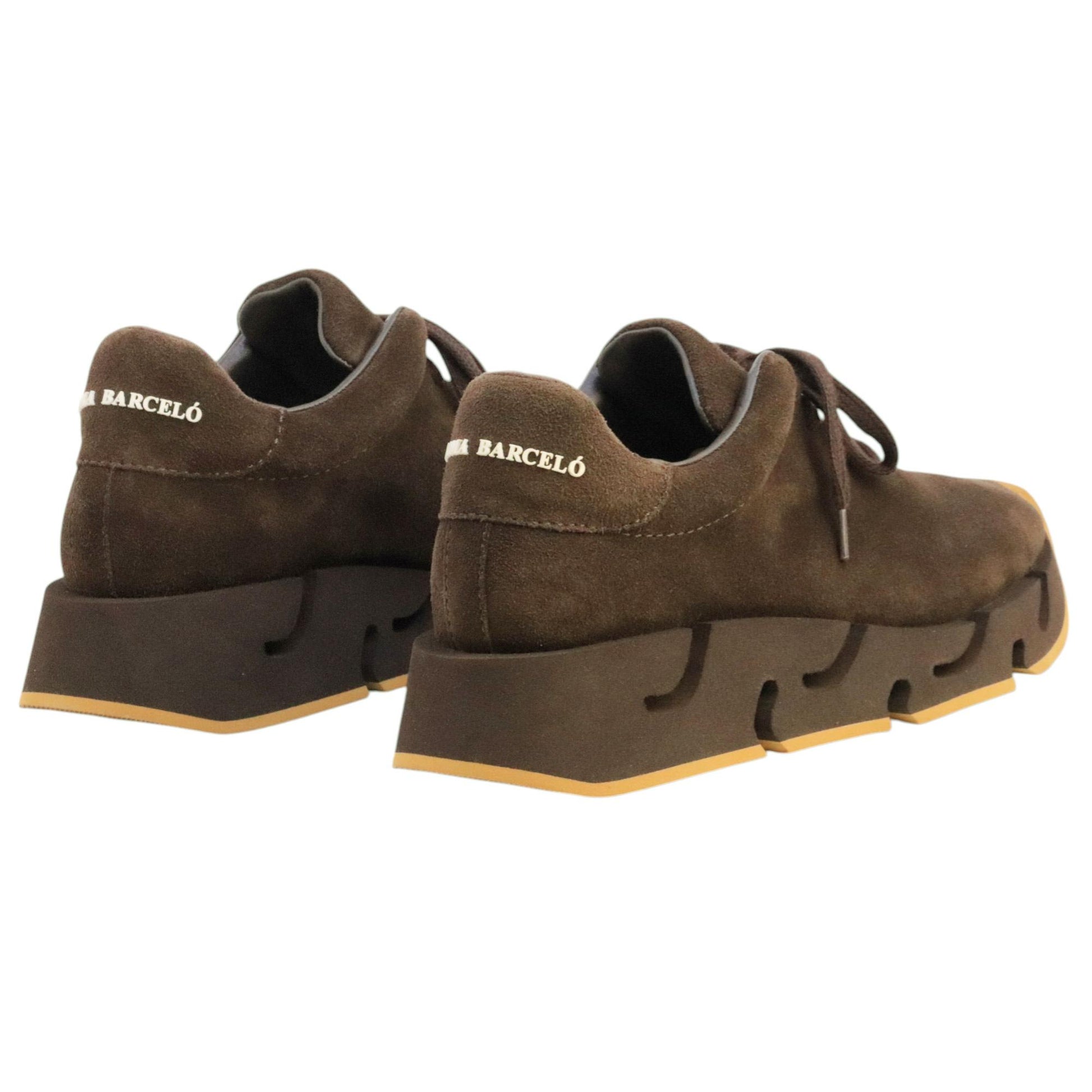 Paloma Barceló Pia sneaker donna in camoscio marrone 