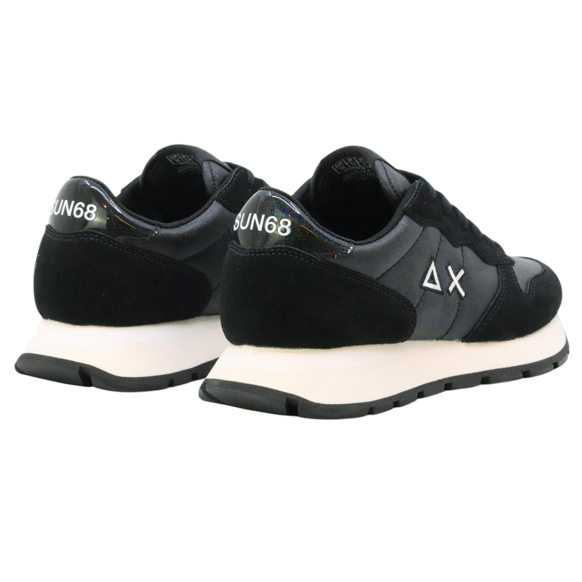 SUN68 Ally Bright Z45203 sneaker donna in nylon e suede nero 