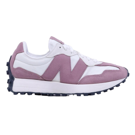 New Balance 327 sneaker donna in tessuto tecnico bianco e camoscio rosa 