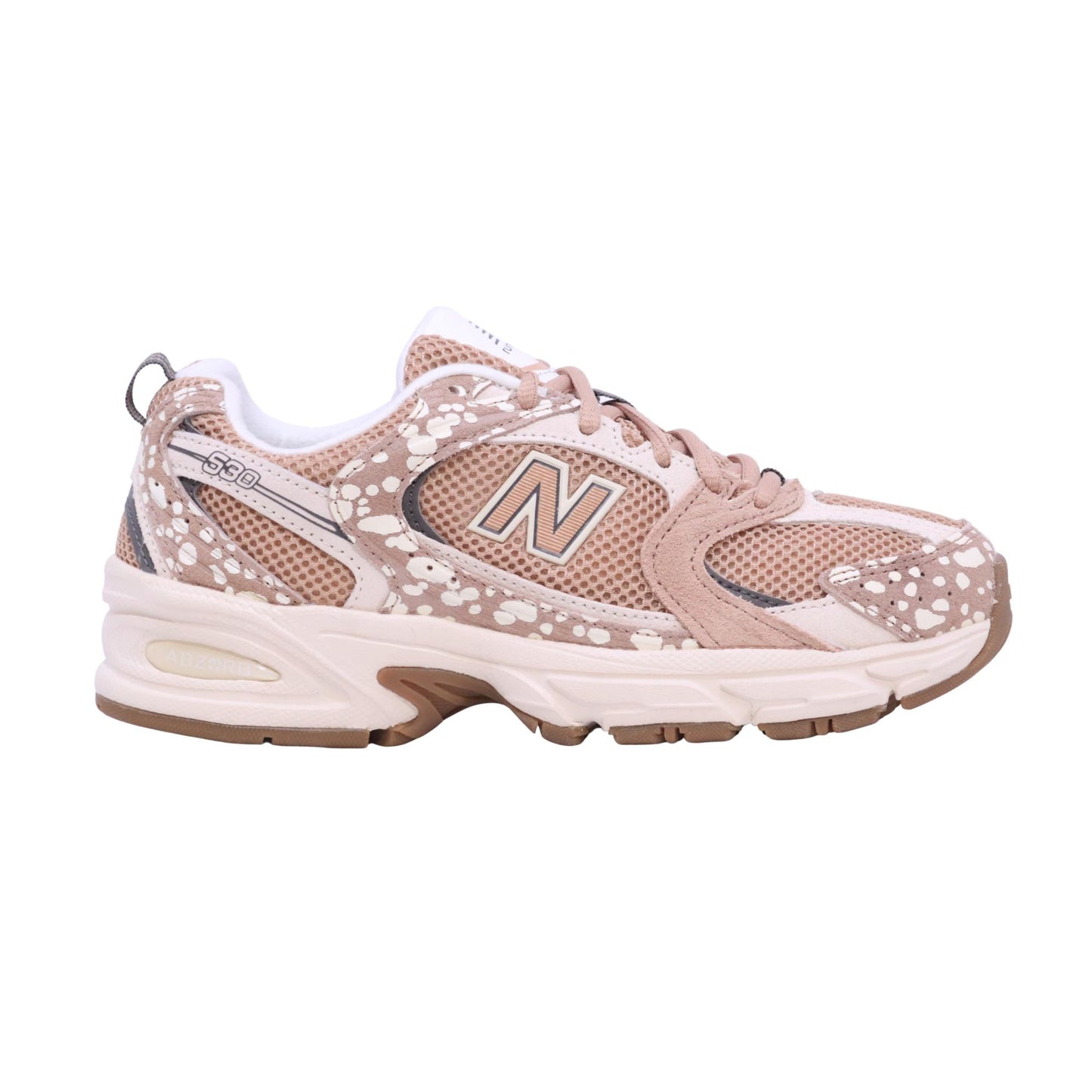 New Balance 530 Flat Taupe sneaker in tessuto taupe e rosa 