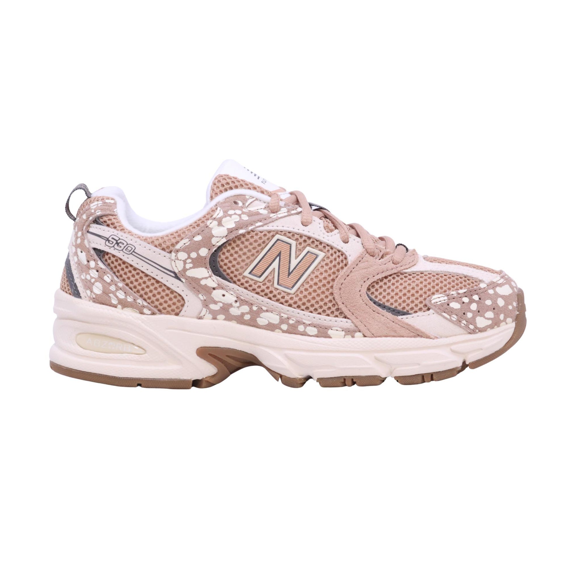 New Balance 530 Flat Taupe sneaker in tessuto taupe e rosa 