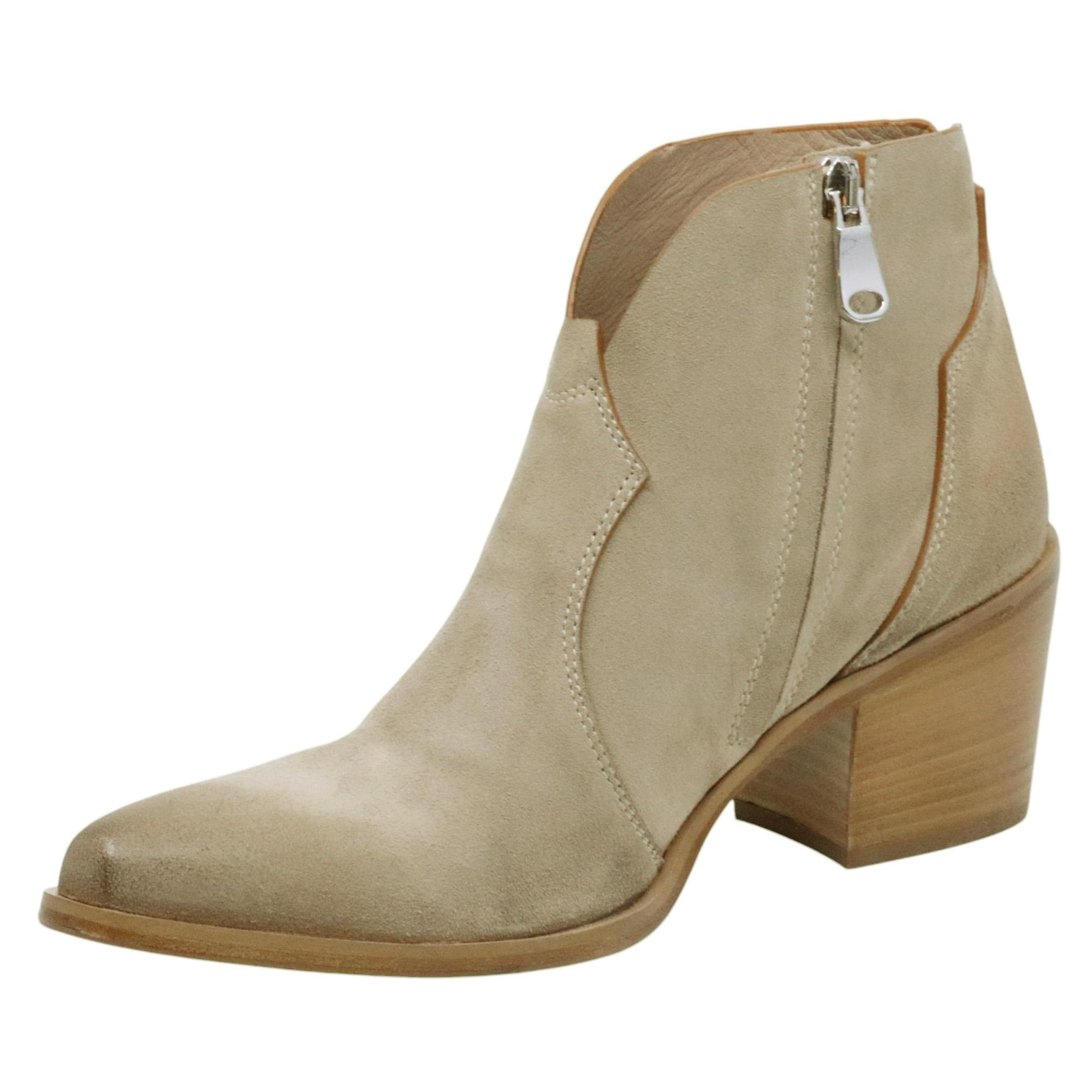 Stivaltto texano donna Curiositè 2722 in camoscio taupe 