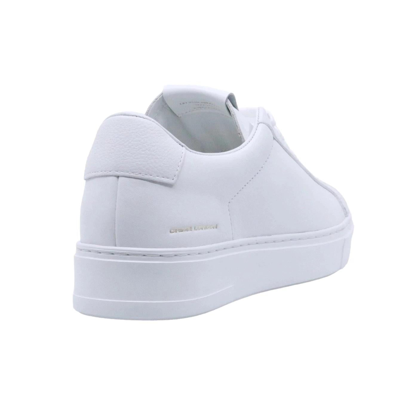 Crime London Extralight 13474 sneaker uomo in pelle bianca casual minimal comfort 