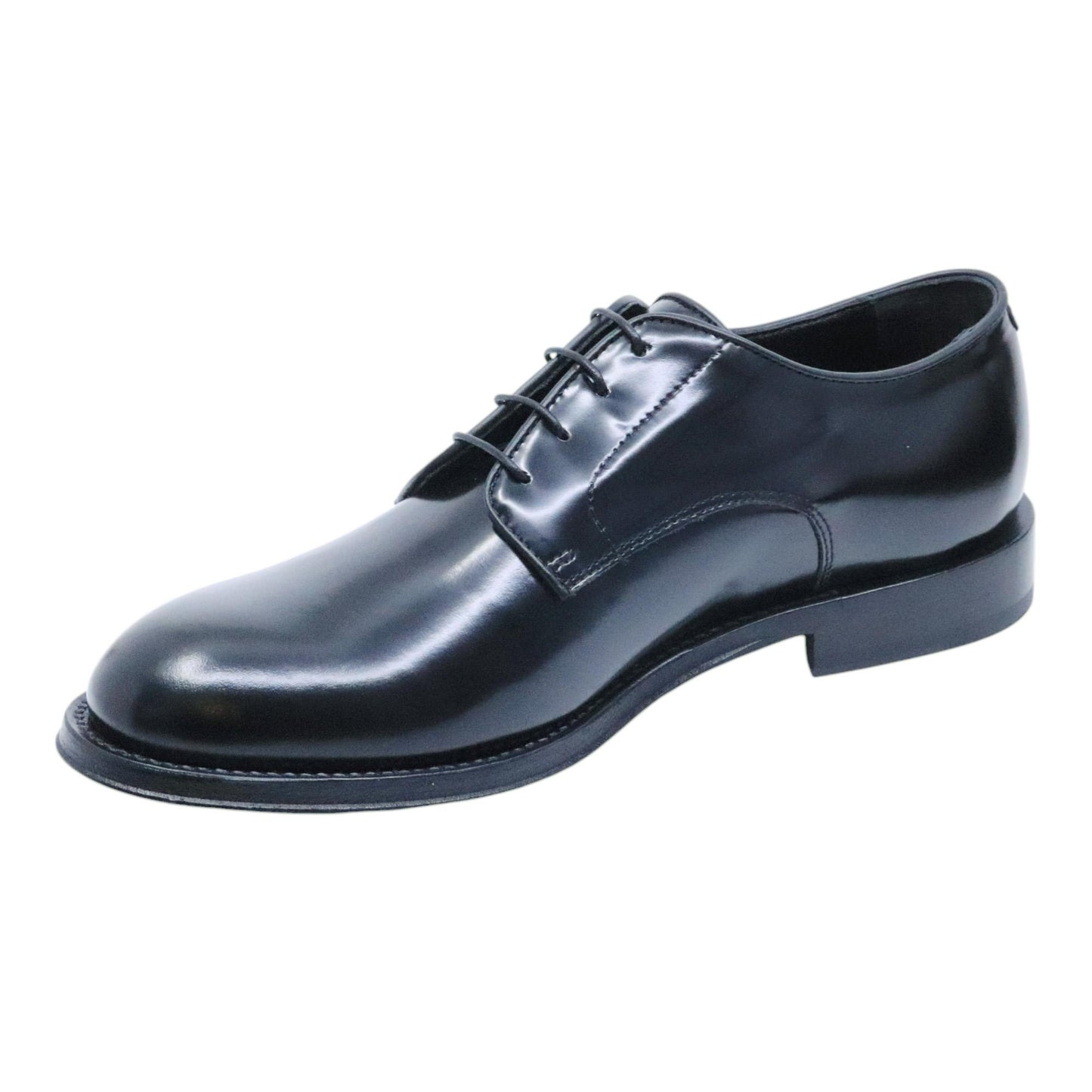 Scarpa Derby uomo Corvari 1821 in pelle nera spazzolata 