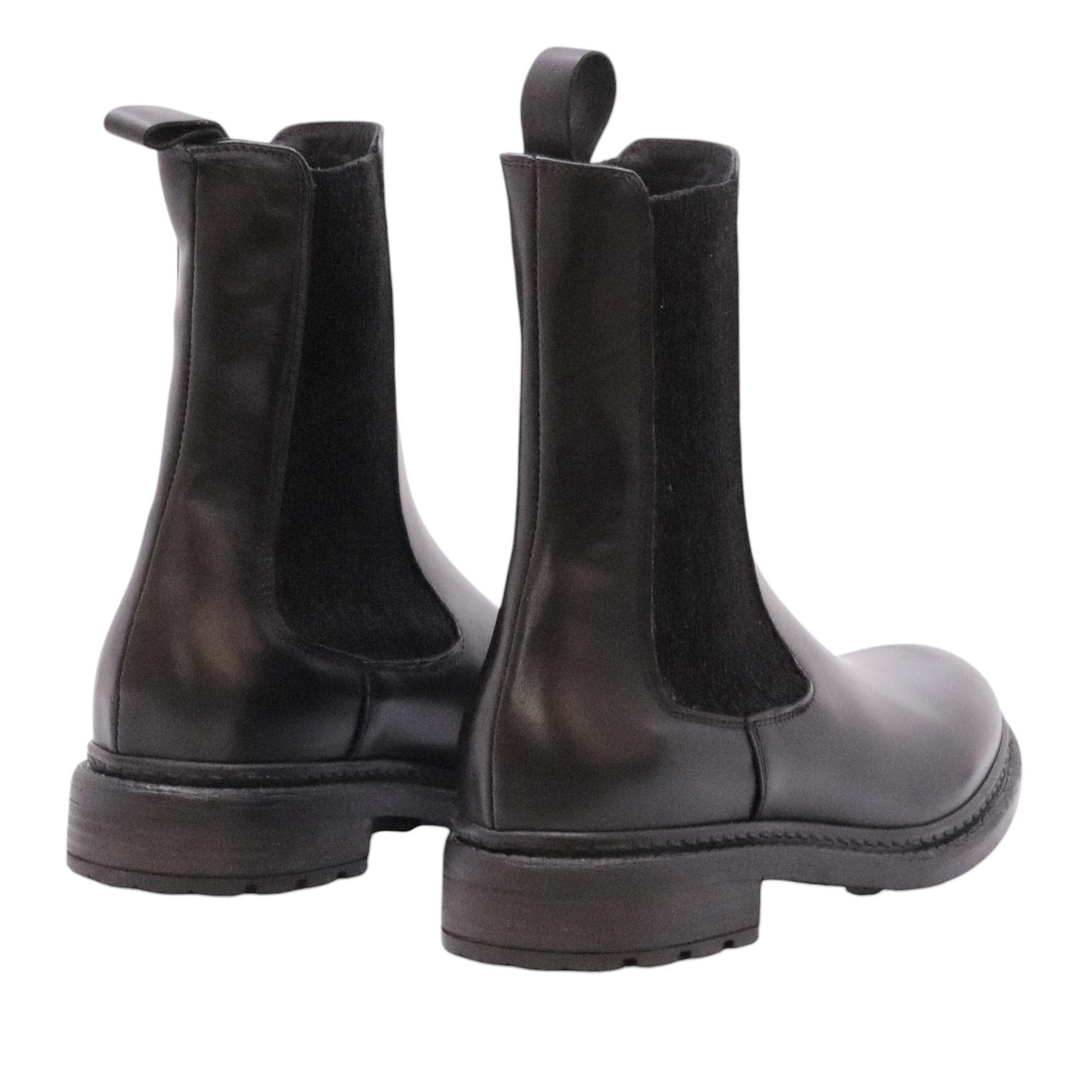 The Seller MW594 chelsea boot donna in pelle nera 