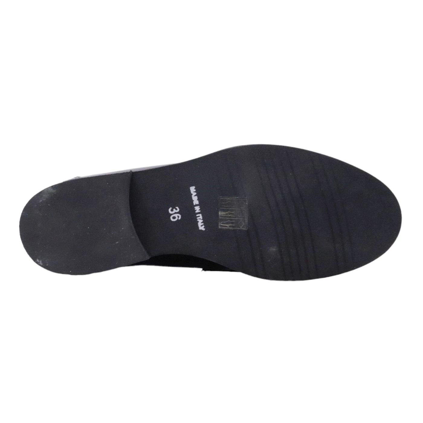 Mocassino donna Ranyé 250 in pelle spazzolata nera 
