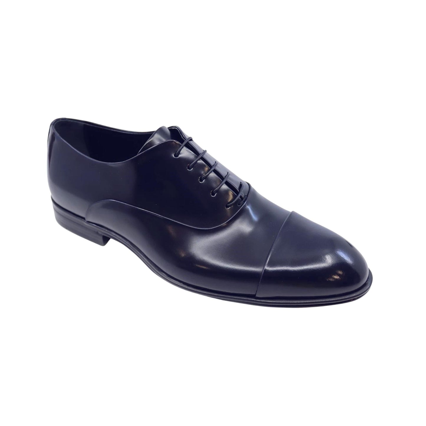Scarpa Oxford uomo Corvari 3504 in pelle spazzolata blu 