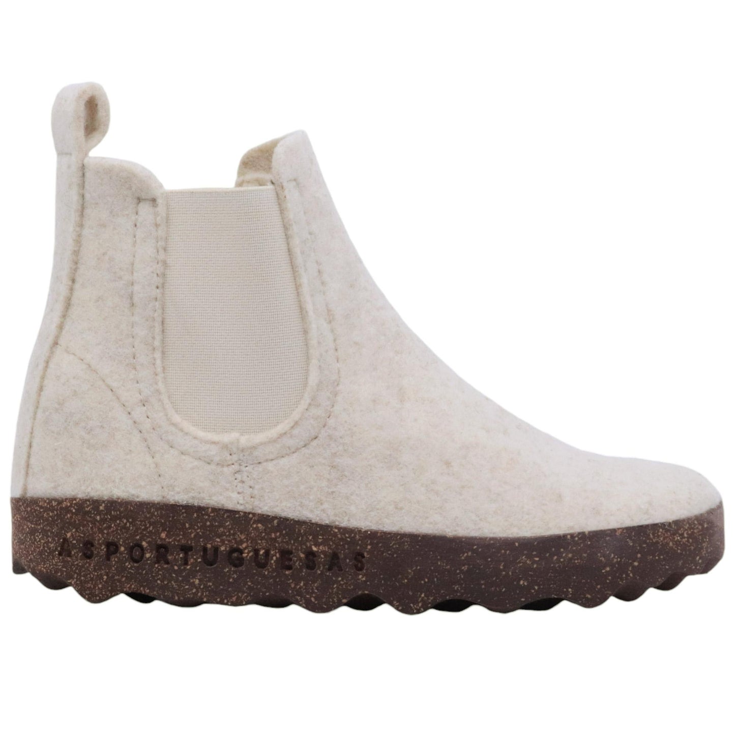 Chelsea Boot donna Asportuguesas Caia lana bianca 