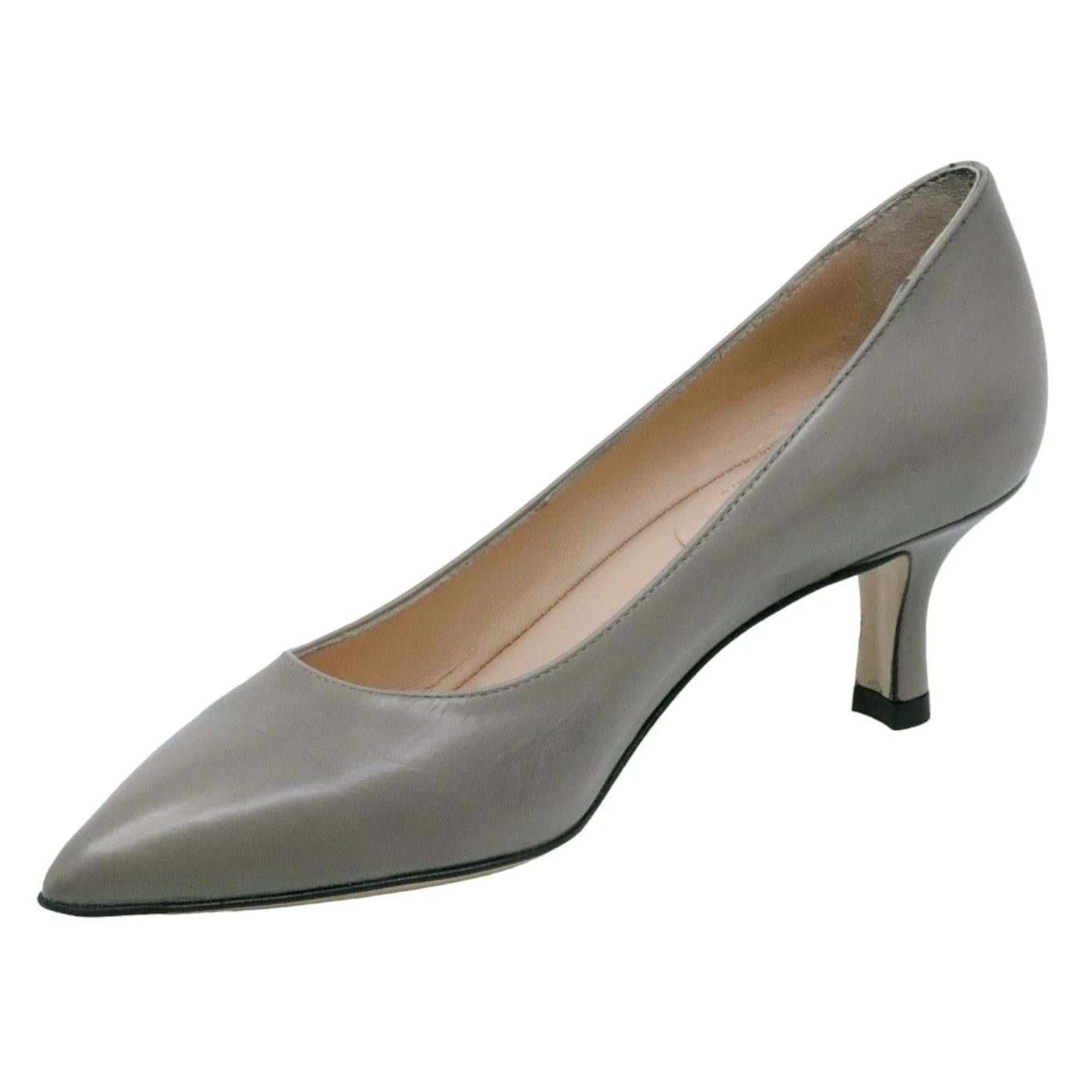 Décolleté donna Le Briella Z892 in pelle taupe con sfumature in nero 