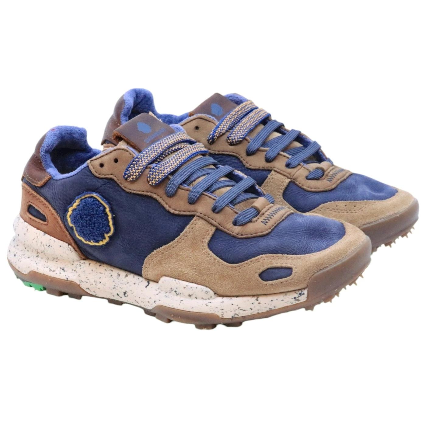 Satorisan Chacrona Premium sneaker uomo in pelle blu 