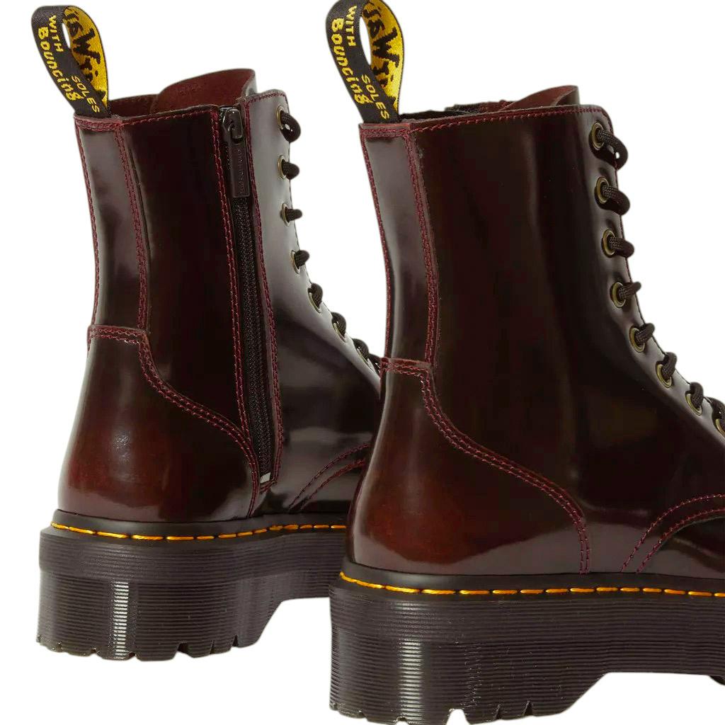 Dr. Martens Jadon platform boot in pelle rosso ciliegia 