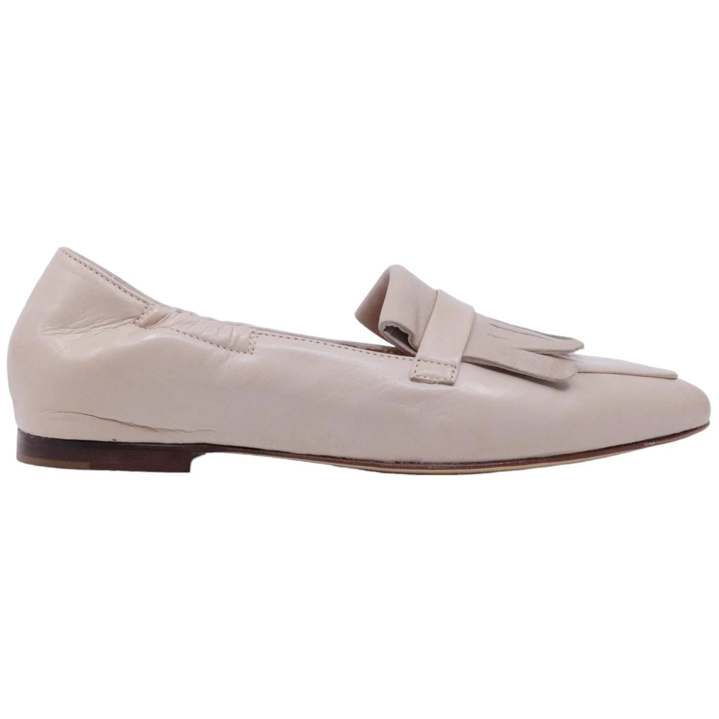 Mocassino donna Triver Flight realizzato in pelle nappata di colore avorio 