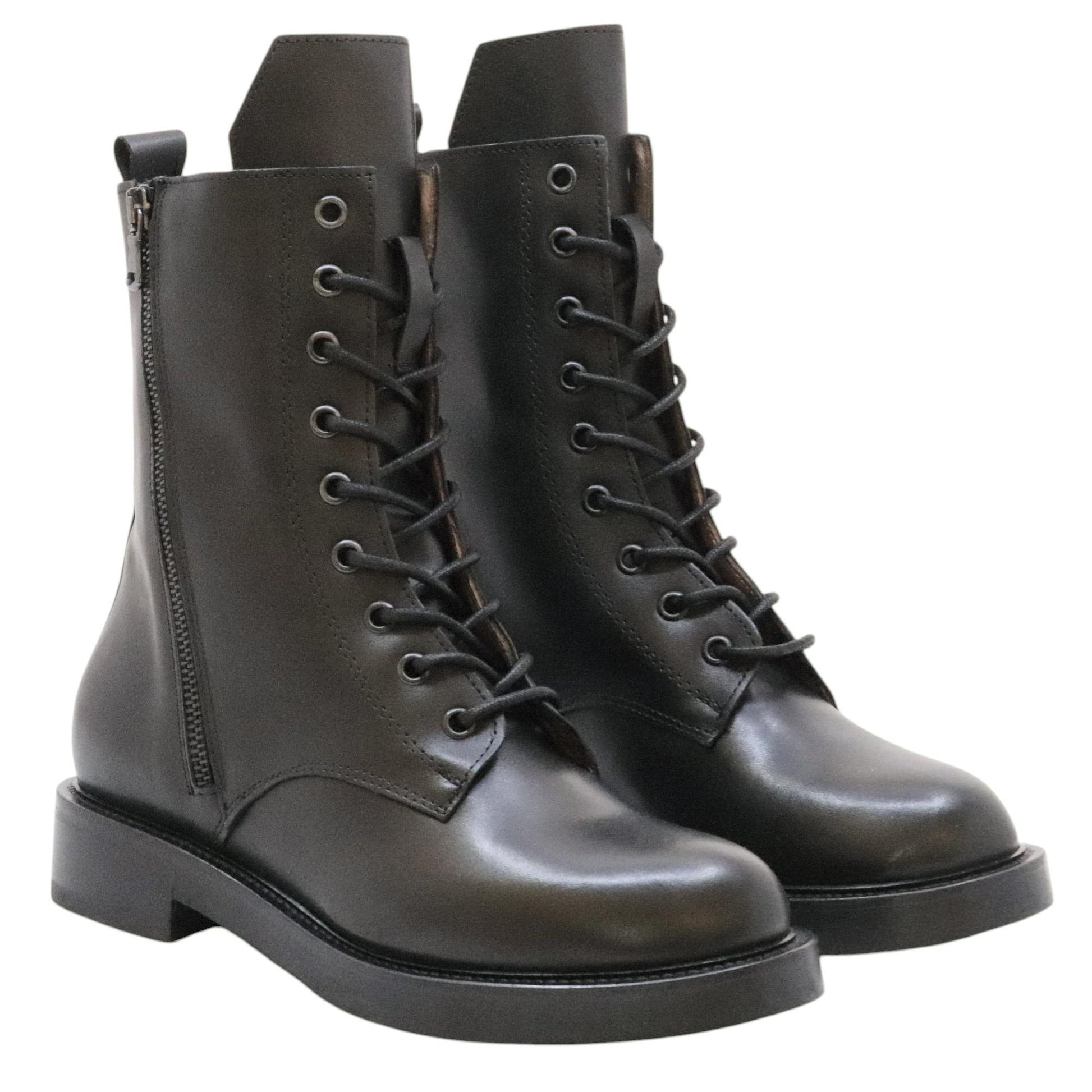 The Seller MW548 stivaletto donna in pelle nera 