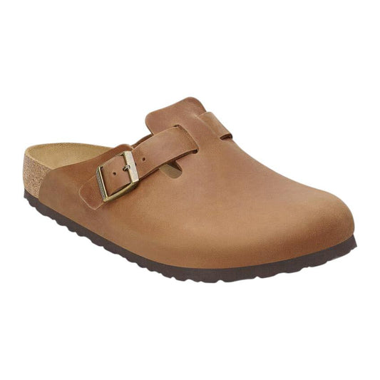 Birkenstock Boston pelle oliata Cognac 1028179 sabot unisex narrow fit 