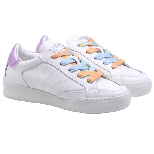 Sneaker donna Mono Way Emily in pelle bianca 