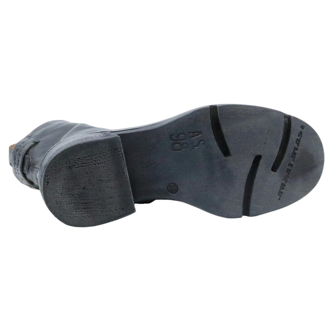 Anfibio donna AS98 A89214 in pelle nera 