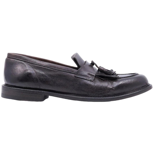 Mocassino uomo Crispiniano C02 in pelle nappata marrone 