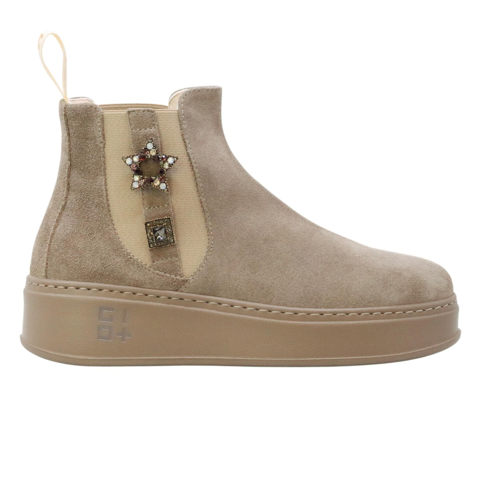 GIO+ PIADA04H Combi Tortora stivaletto donna in camoscio tortora 