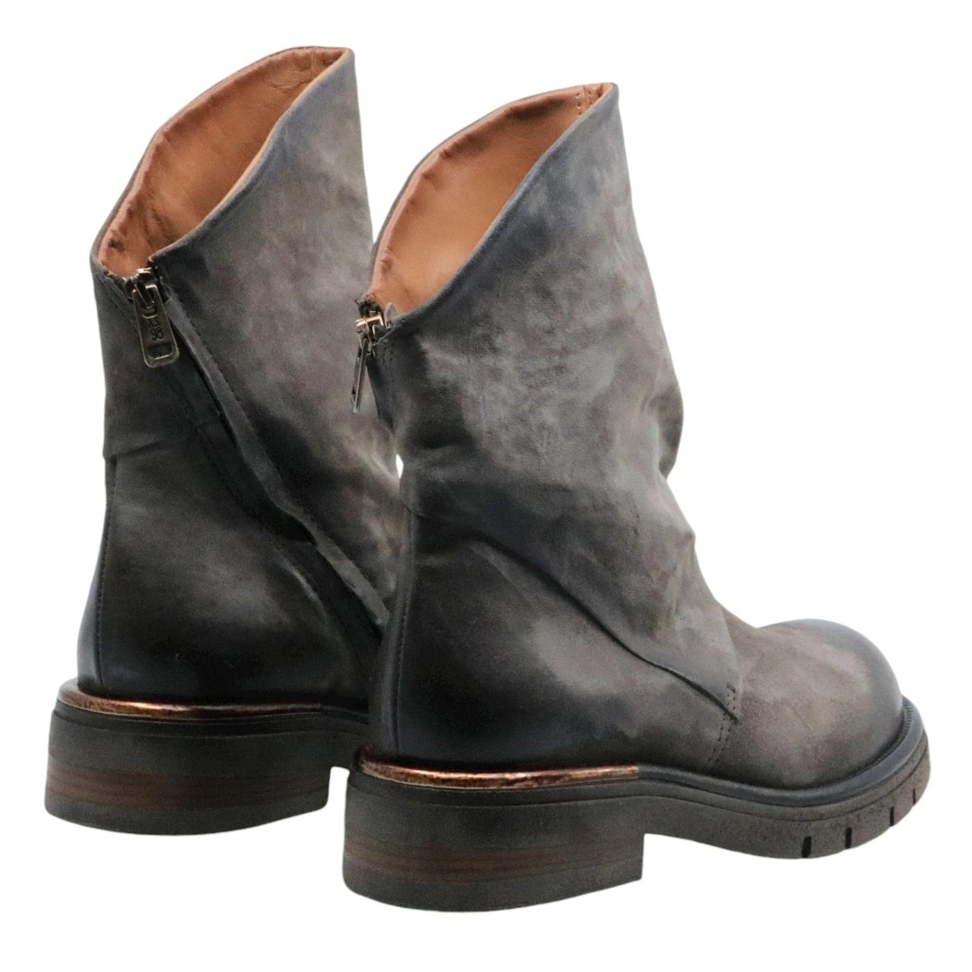 Stivaletto donna AS98 B81204 in camoscio grigio 