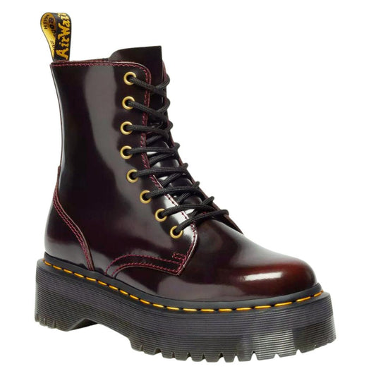 Dr. Martens Jadon platform boot in pelle rosso ciliegia 