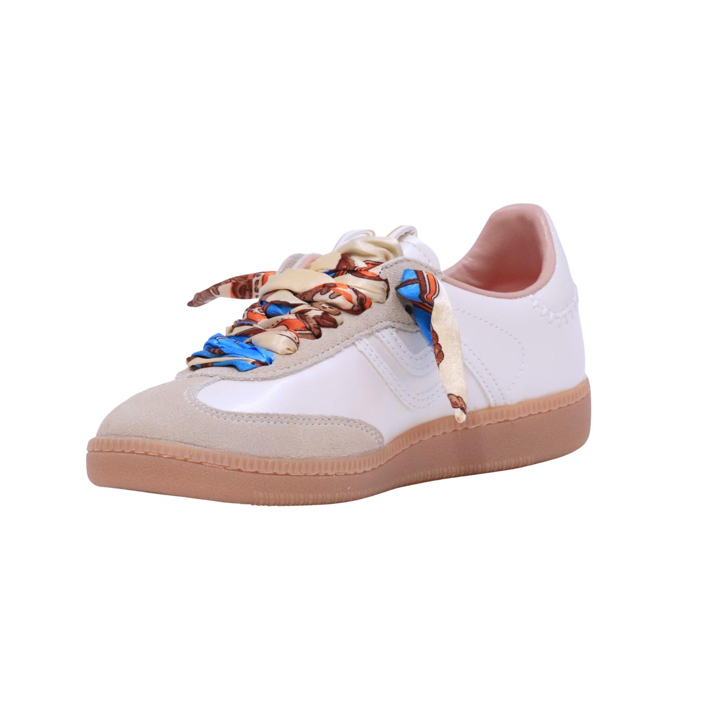 Primabase Polo 51505-025 sneaker donna in camoscio e pelle beige bianco 