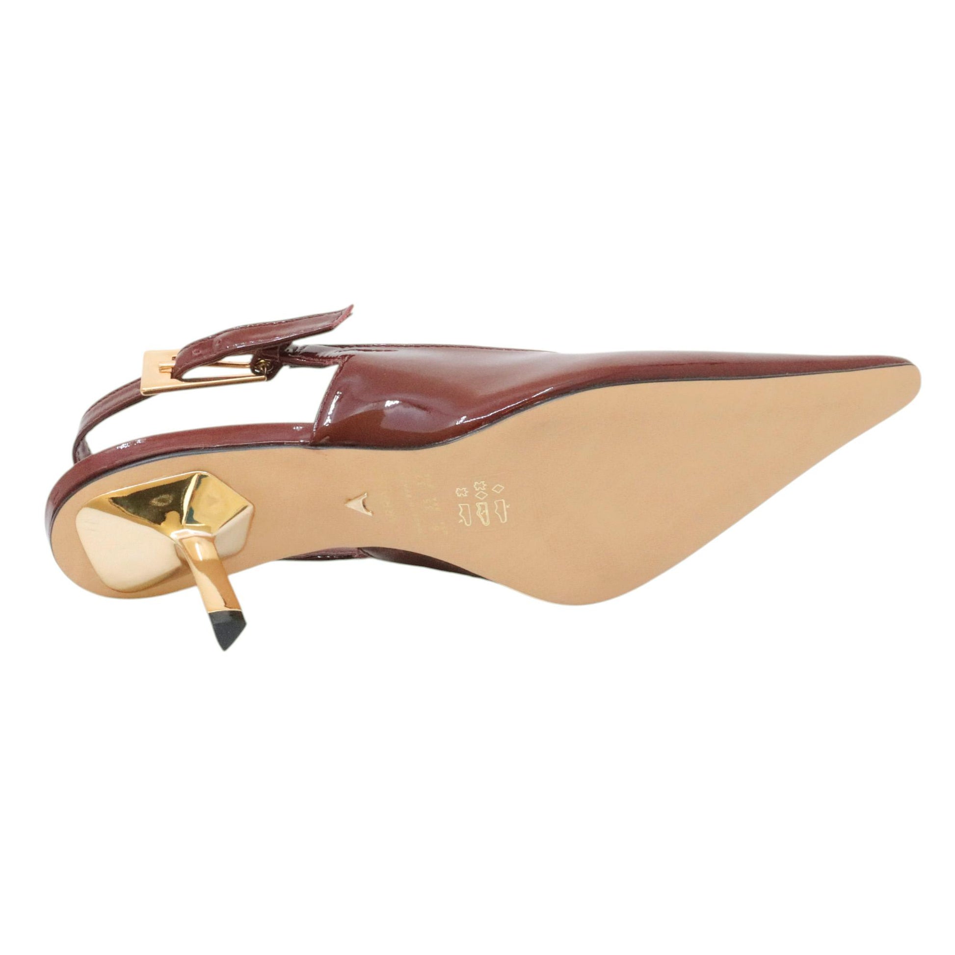 Carrano 877001 slingback donna pelle vernice rossa 
