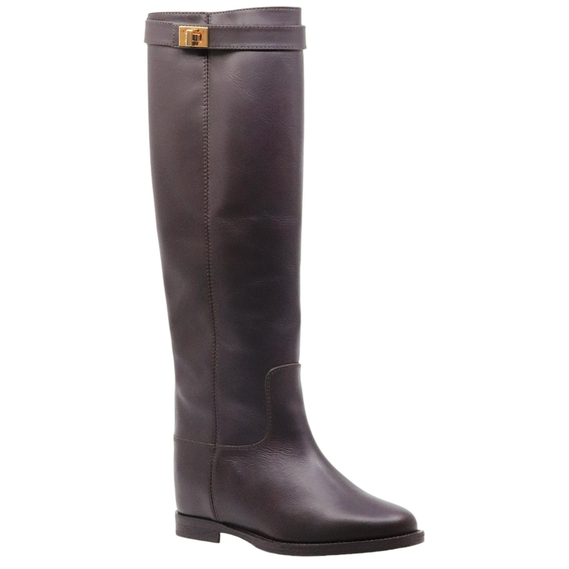 Stivale Via Roma 15 3807 in pelle marrone 