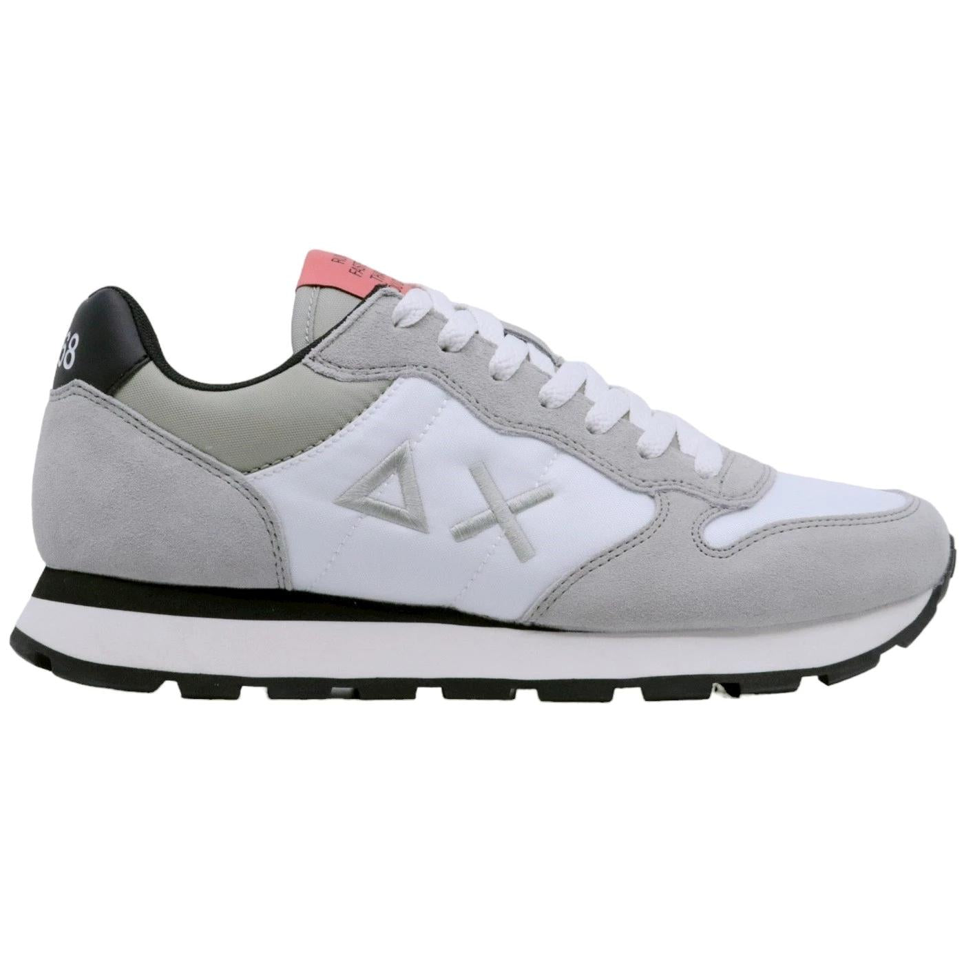 Sneaker uomo Sun68 Tom Color Z34106 tessuto bianco e camoscio grigio 