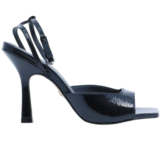 Sandalo con tacco Carrano 274075 in pelle vernice nera 