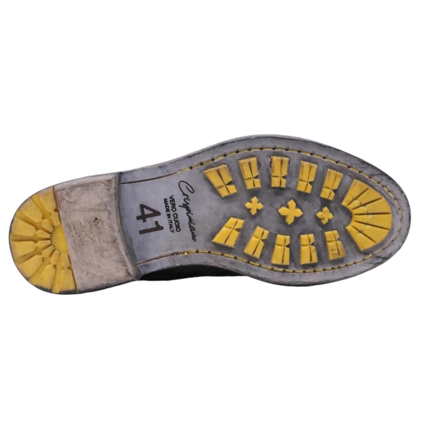 Stivaletto imperiale da uomo Crispiniano 6090 in pelle camoscio ingrassato grigio 