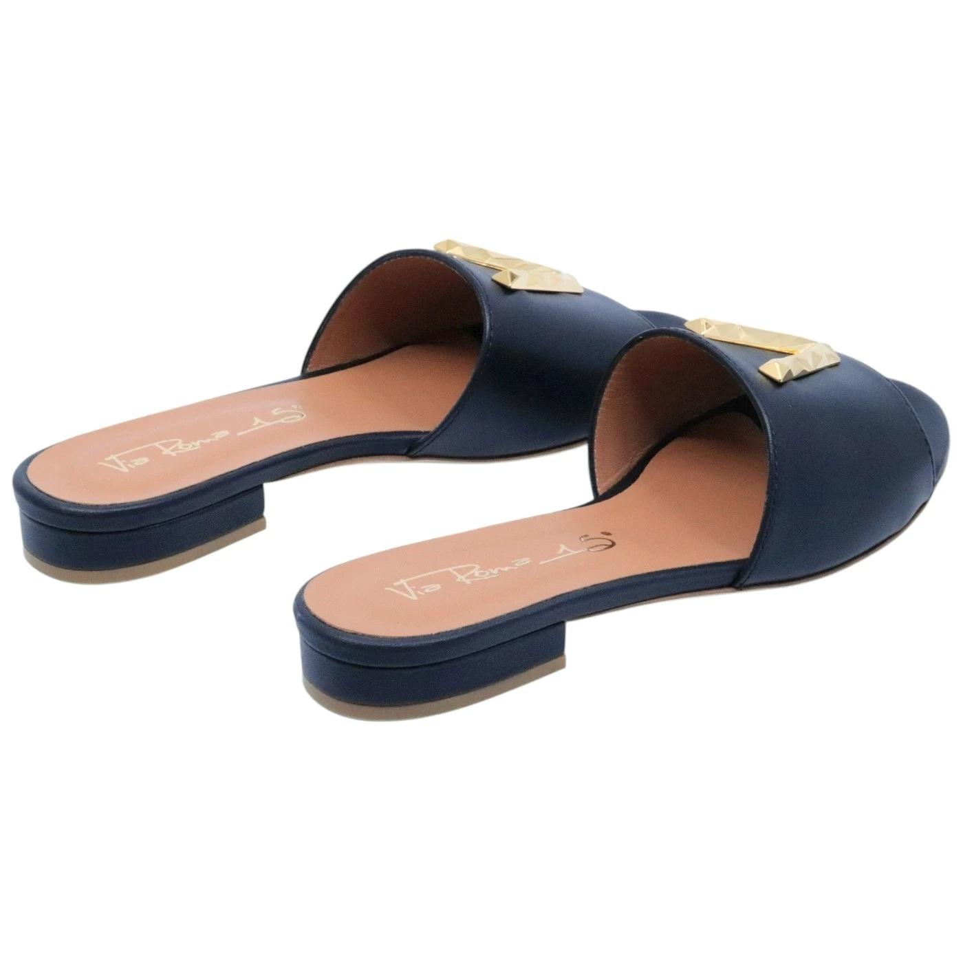 Sandalo donna Via Roma 15 4153 in pelle nera 