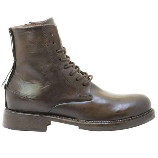 AS98 Z18201 stivaletto uomo in pelle marrone 
