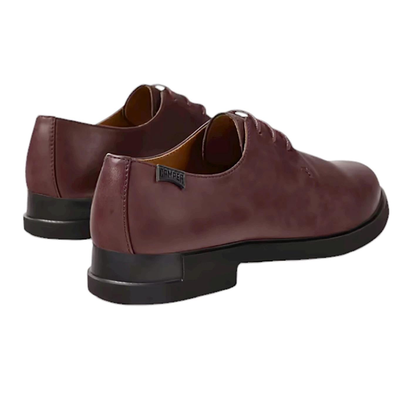 Camper Iman K200685-033 scarpa stringata donna in pelle bordeaux 