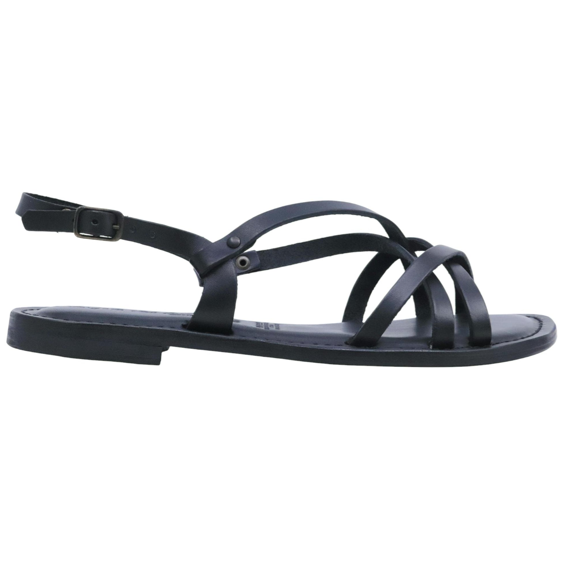 Sandalo donna L'angolo del cuoio Firenze 6651 in pelle nera 