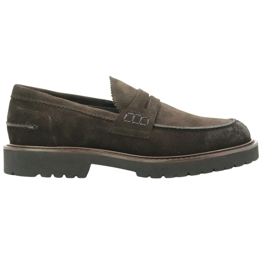 Triver Flight 730 mocassino uomo in camoscio ingrassato marrone 