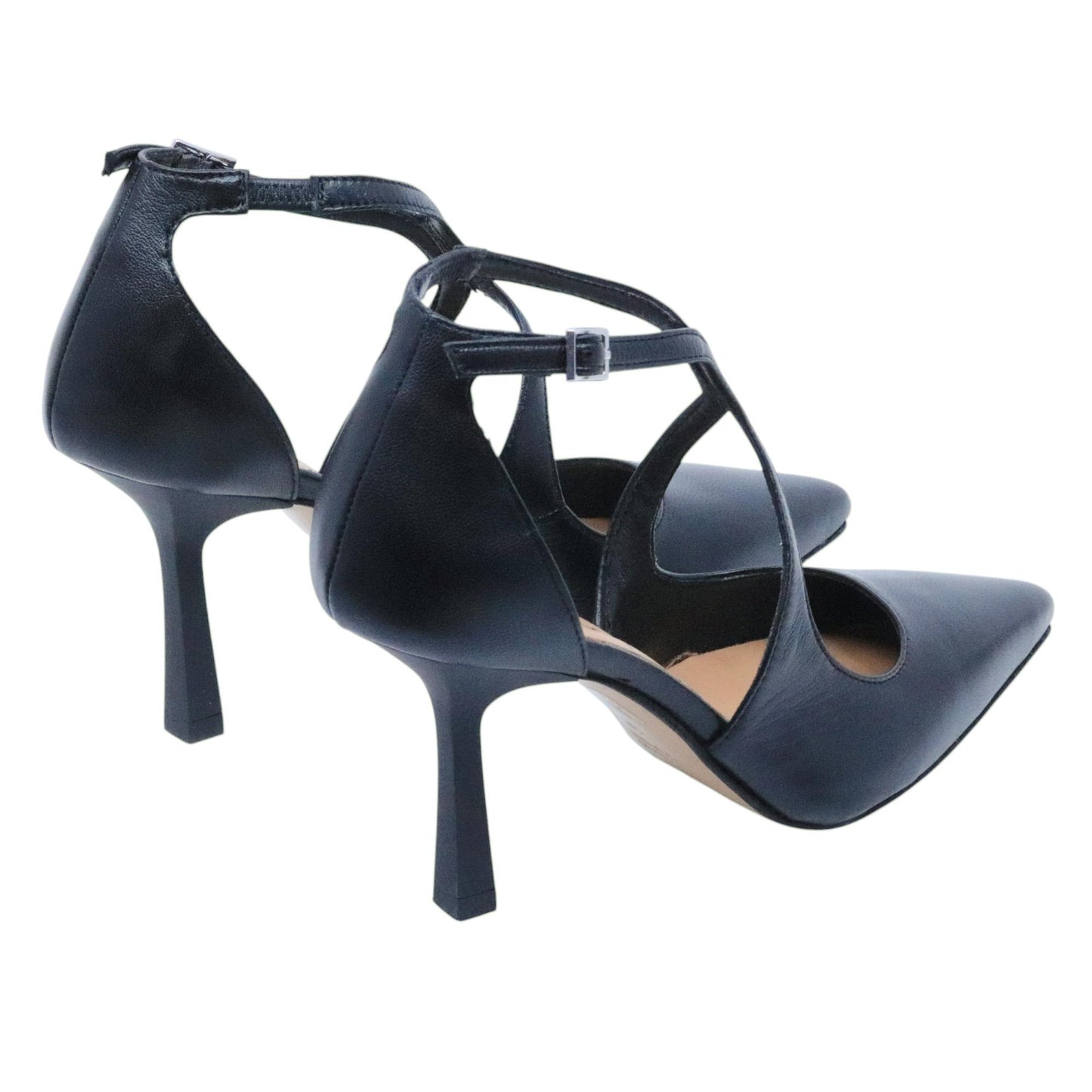 Décolleté donna Ranye Adele in pelle nera<BR/> 