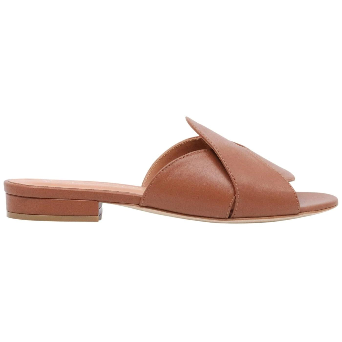 Sandalo donna Via Roma 15 4154 in pelle cuoio e suola in vero cuoio 