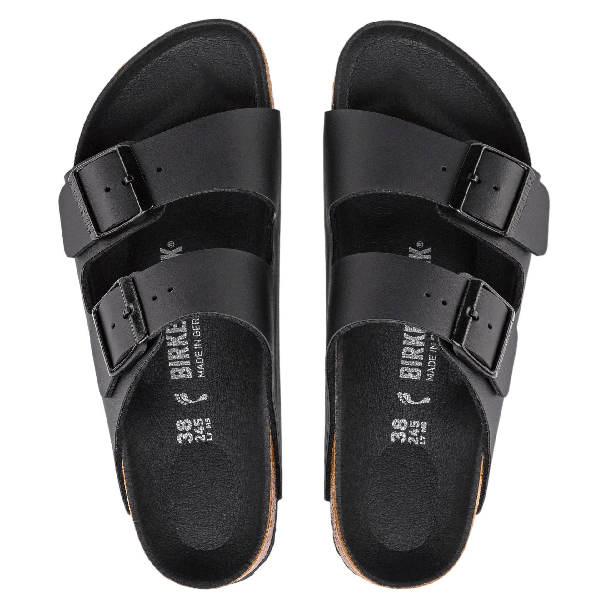 Birkenstock Arizona Triples Black sandalo doppia fibbia nera 