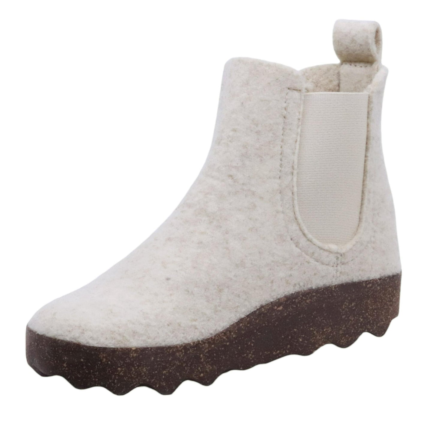 Chelsea Boot donna Asportuguesas Caia lana bianca 