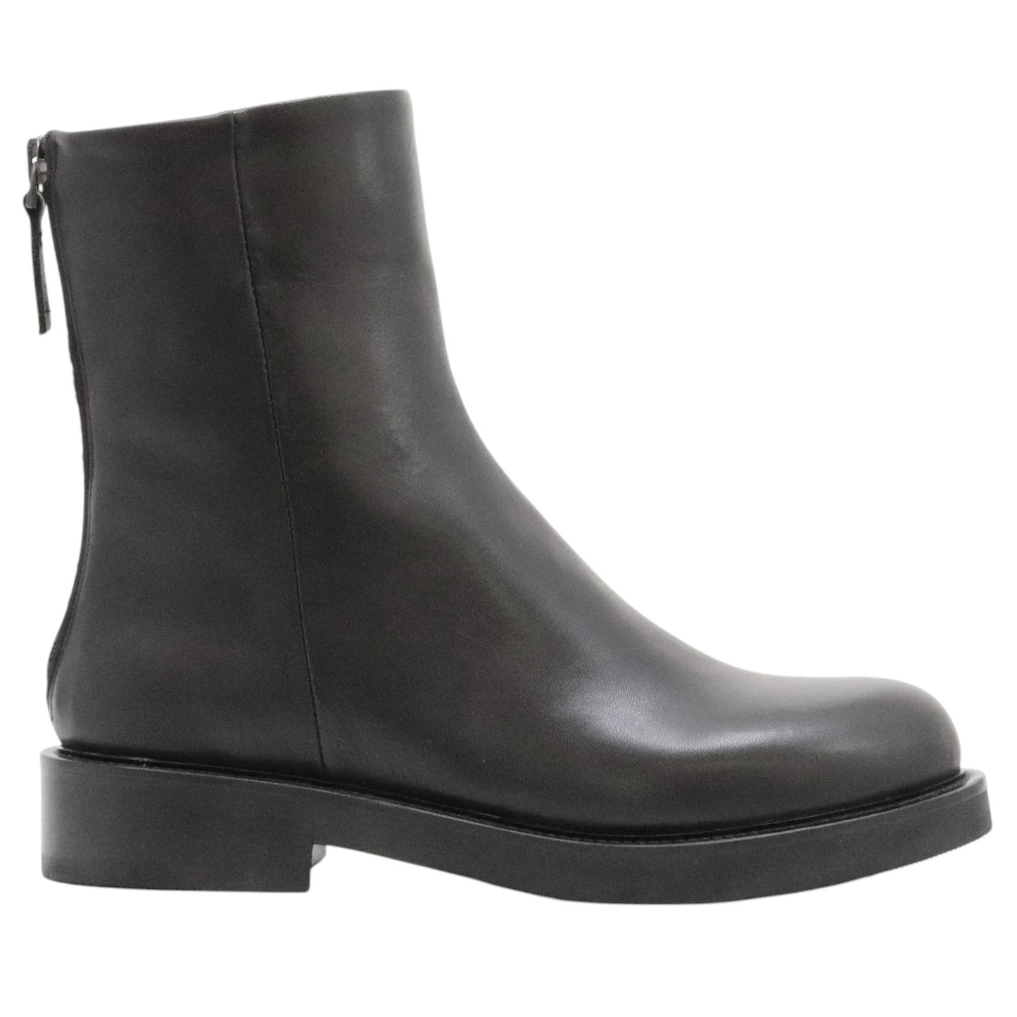 The Seller MW547 stivaletto donna in pelle nera con zip posteriore 