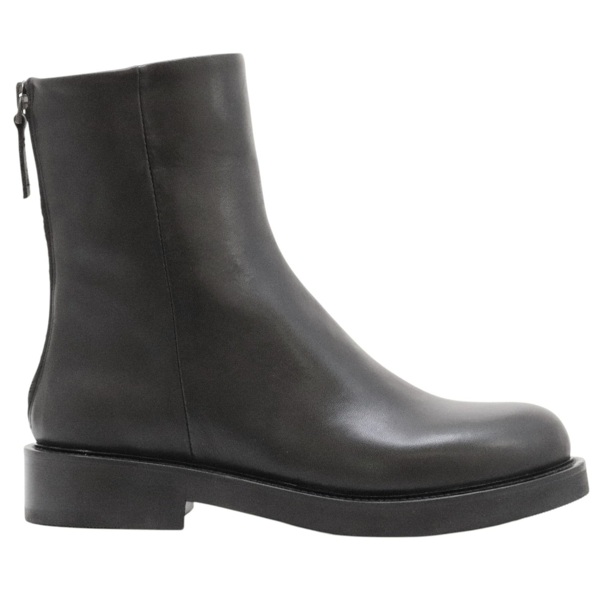 The Seller MW547 stivaletto donna in pelle nera con zip posteriore 