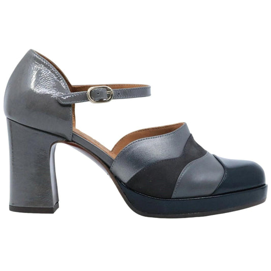 Decolleté Chie Mihara Dalian Green in pelle lucida grigia 