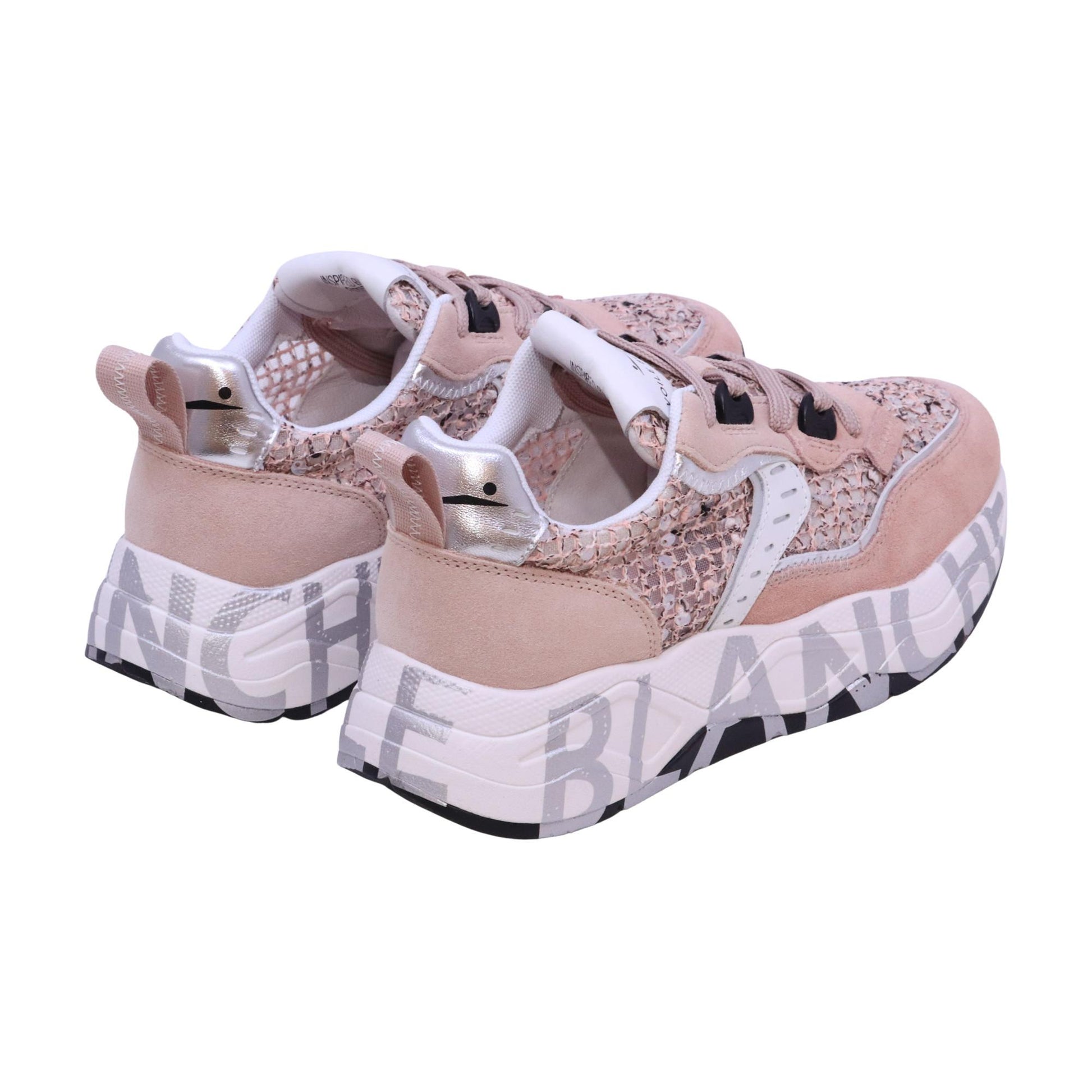 Voile Blanche club105 sneaker donna suede e tessuto rose 