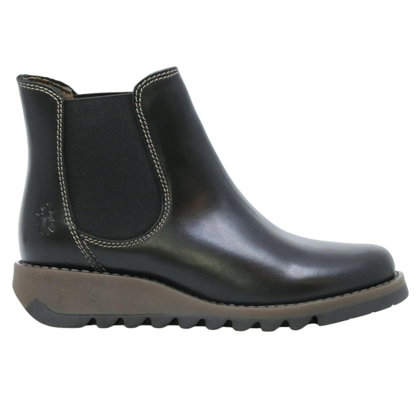 Fly London SALV stivaletto donna in pelle nera SALV-RUG-BLK42BLACK FLY LONDON