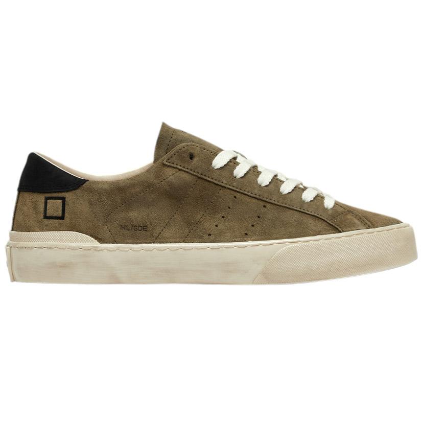 DATE Hill Low Suede Army HL SD AR sneaker uomo in camoscio verde militare 