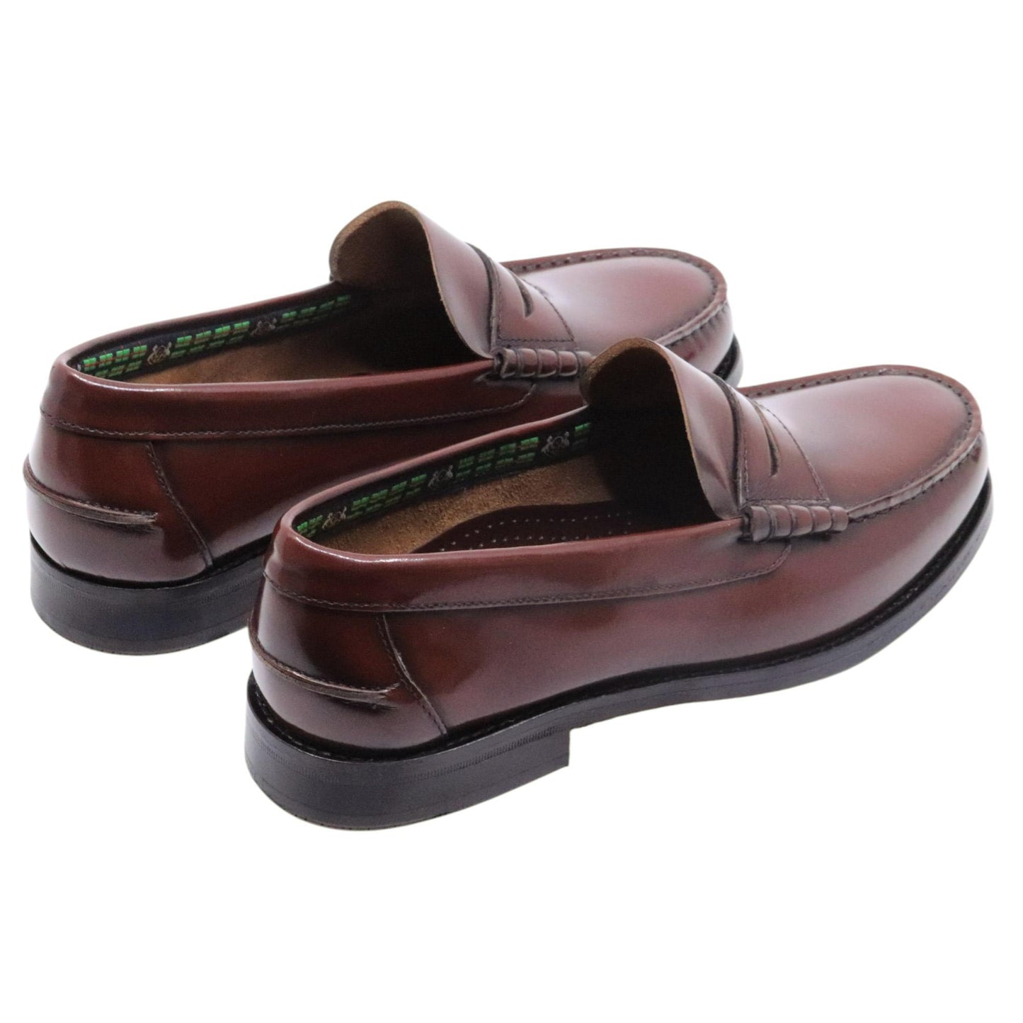 Saxone of Scotland Coll 29 mocassino uomo in pelle Burgundy Shiny fondo cuoio 