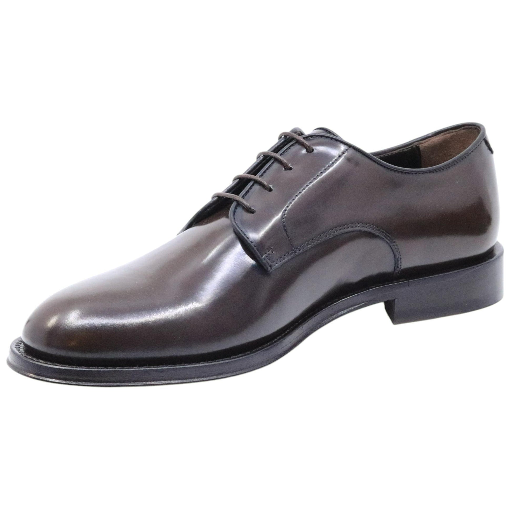 Scarpa Derby uomo Corvari in pelle marrone spazzolata 